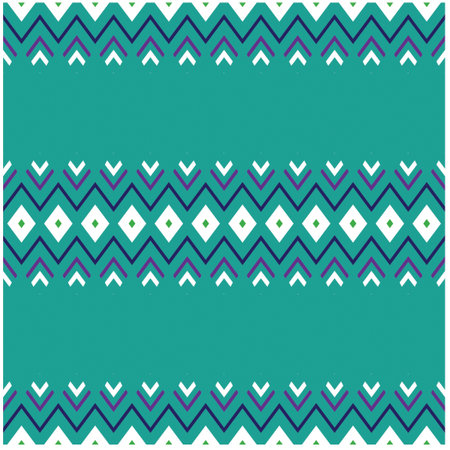 Vector geometric ornament in ethnic style. Seamless pattern with abstract shapes, repeat tiles....