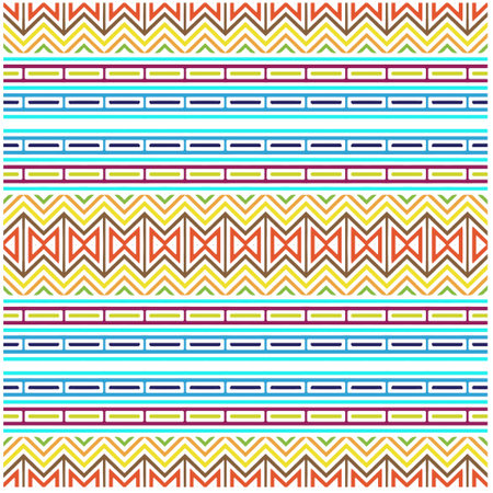 Vector geometric ornament in ethnic style. Seamless pattern with abstract shapes, repeat tiles....