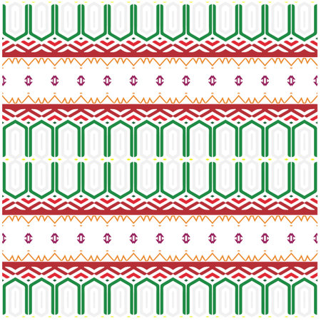 Vector geometric ornament in ethnic style. Seamless pattern with abstract shapes, repeat tiles....