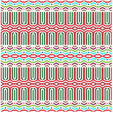 Vector geometric ornament in ethnic style. Seamless pattern with abstract shapes, repeat tiles....