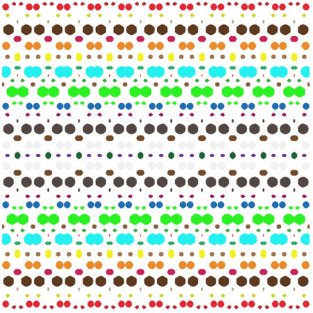 Vector geometric ornament in ethnic style. Seamless pattern with abstract shapes, repeat tiles. Repeating pattern for decor, fabric, textile and fabric.のイラスト素材