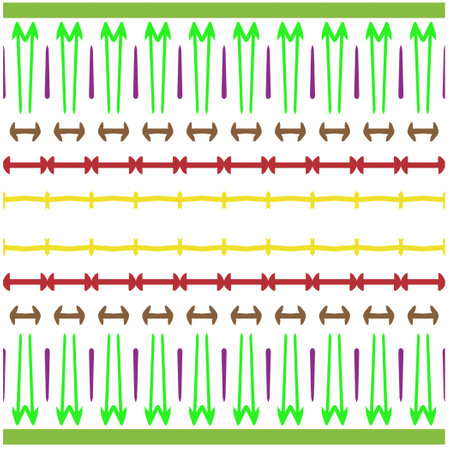 Vector geometric ornament in ethnic style. Seamless pattern with abstract shapes, repeat tiles. Repeating pattern for decor, fabric, textile and fabric.のイラスト素材