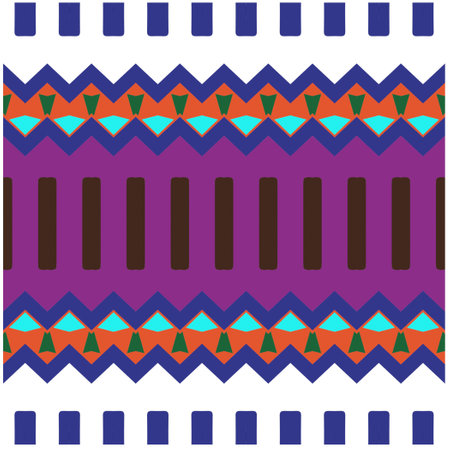 Vector geometric ornament in ethnic style. Seamless pattern with abstract shapes, repeat tiles....