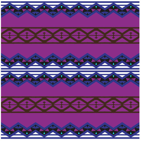 Vector geometric ornament in ethnic style. Seamless pattern with abstract shapes, repeat tiles....