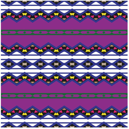Vector geometric ornament in ethnic style. Seamless pattern with abstract shapes, repeat tiles....