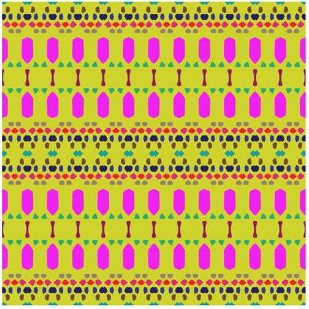 Vector geometric ornament in ethnic style. Seamless pattern with abstract shapes, repeat tiles....