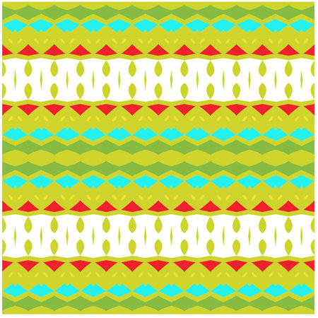 Vector geometric ornament in ethnic style. Seamless pattern with abstract shapes, repeat tiles....