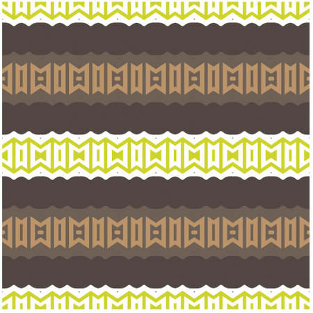 Vector geometric ornament in ethnic style. Seamless pattern with abstract shapes, repeat tiles. Repeating pattern for decor, fabric, textile and fabric.のイラスト素材