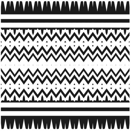 Vector geometric ornament in ethnic style. Seamless pattern with abstract shapes, repeat tiles. Repeating pattern for decor, fabric, textile and fabric.のイラスト素材