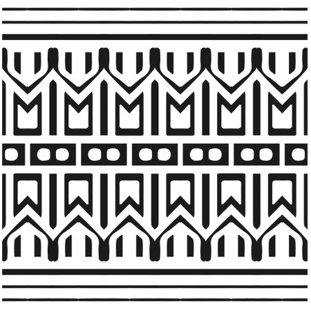 Vector geometric ornament in ethnic style. Seamless pattern with abstract shapes, repeat tiles. Repeating pattern for decor, fabric, textile and fabric.のイラスト素材