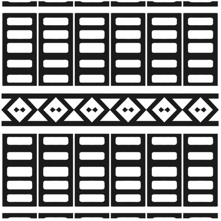 Vector geometric ornament in ethnic style. Seamless pattern with abstract shapes, repeat tiles. Repeating pattern for decor, fabric, textile and fabric.のイラスト素材