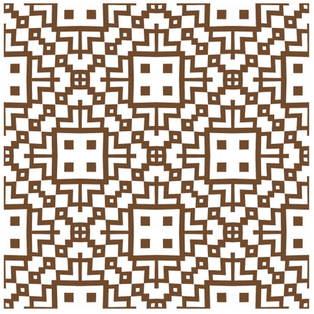 Vector geometric ornament in ethnic style. Seamless pattern with abstract shapes, repeat tiles....