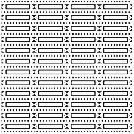 Vector pattern in geometric ornamental style. Black and white color.Seamless repeat pattern.Simple...