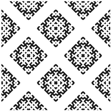 Vector geometric traditional folk ornament. Ethnic seamless pattern. Minimal ornamental background...