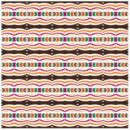 Abstract ethnic rug ornamental seamless pattern.Perfect for fashion, textile design, cute themed fabric, on wall paper, wrapping paper and home decor.のイラスト素材