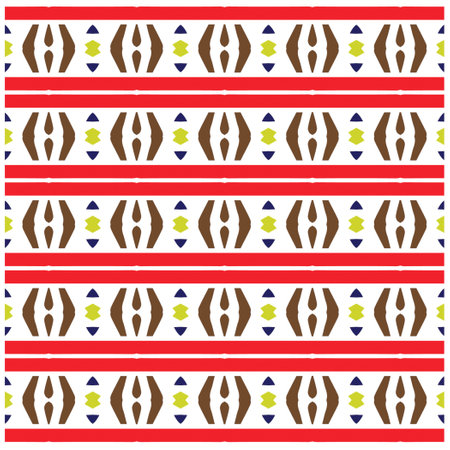 Abstract ethnic rug ornamental seamless pattern.Perfect for fashion, textile design, cute themed fabric, on wall paper, wrapping paper and home decor.のイラスト素材