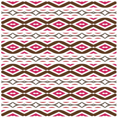 Abstract ethnic rug ornamental seamless pattern.Perfect for fashion, textile design, cute themed fabric, on wall paper, wrapping paper and home decor.のイラスト素材