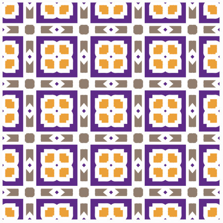 Seamless vector background with repeat pattern.Abstract ethnic rug ornamental seamless pattern.Perfect for fashion, textile design, cute themed fabric, on wall paper, wrapping paper and home decor.のイラスト素材