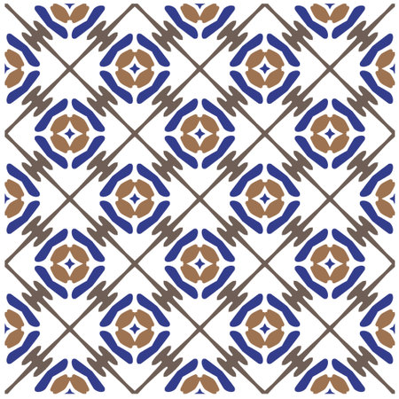 Seamless vector background with repeat pattern.Abstract ethnic rug ornamental seamless pattern.Perfect for fashion, textile design, cute themed fabric, on wall paper, wrapping paper and home decor.のイラスト素材