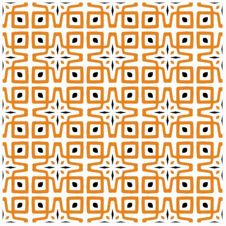 Seamless vector background with repeat pattern.Abstract ethnic rug ornamental seamless pattern.Perfect for fashion, textile design, cute themed fabric, on wall paper, wrapping paper and home decor.のイラスト素材