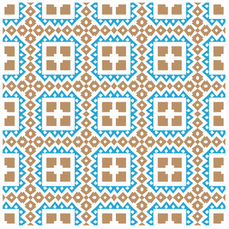 Seamless vector background with repeat pattern.Abstract ethnic rug ornamental seamless pattern.Perfect for fashion, textile design, cute themed fabric, on wall paper, wrapping paper and home decor.のイラスト素材