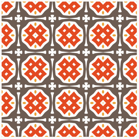 Seamless vector background with repeat pattern.Abstract ethnic rug ornamental seamless pattern.Perfect for fashion, textile design, cute themed fabric, on wall paper, wrapping paper and home decor.のイラスト素材