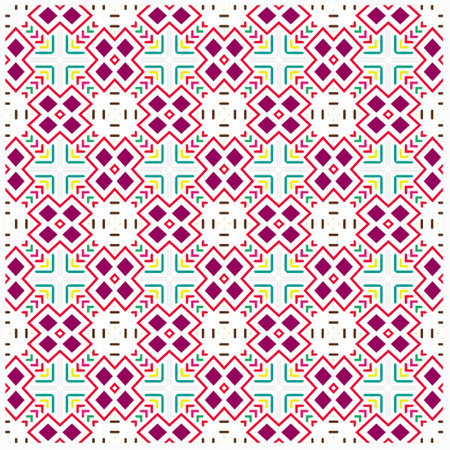 Seamless vector background with repeat pattern.Abstract ethnic rug ornamental seamless...