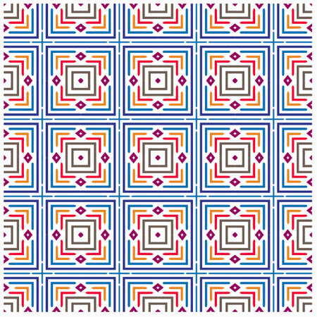 Seamless vector background with repeat pattern.Abstract ethnic rug ornamental seamless pattern.Perfect for fashion, textile design, cute themed fabric, on wall paper, wrapping paper and home decor.のイラスト素材