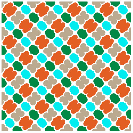 Seamless vector background with repeat pattern.Abstract ethnic rug ornamental seamless pattern.Perfect for fashion, textile design, cute themed fabric, on wall paper, wrapping paper and home decor.のイラスト素材