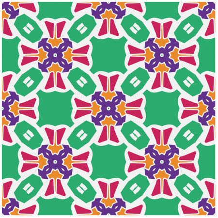 Seamless vector background with repeat pattern.Abstract ethnic rug ornamental seamless pattern.Perfect for fashion, textile design, cute themed fabric, on wall paper, wrapping paper and home decor.のイラスト素材