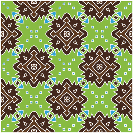 Seamless vector background with repeat pattern.Abstract ethnic rug ornamental seamless pattern.Perfect for fashion, textile design, cute themed fabric, on wall paper, wrapping paper and home decor.のイラスト素材