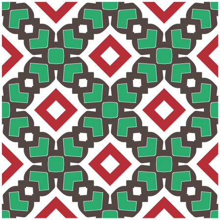 Seamless vector background with repeat pattern.Abstract ethnic rug ornamental seamless pattern.Perfect for fashion, textile design, cute themed fabric, on wall paper, wrapping paper and home decor.のイラスト素材
