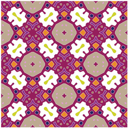 Seamless vector background with repeat pattern.Abstract ethnic rug ornamental seamless pattern.Perfect for fashion, textile design, cute themed fabric, on wall paper, wrapping paper and home decor.のイラスト素材