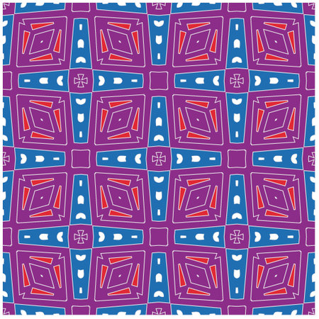 Seamless vector background with repeat pattern.Abstract ethnic rug ornamental seamless...