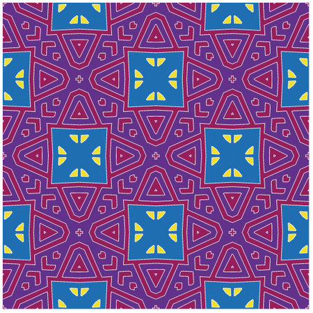 Seamless vector background with repeat pattern.Abstract ethnic rug ornamental seamless...