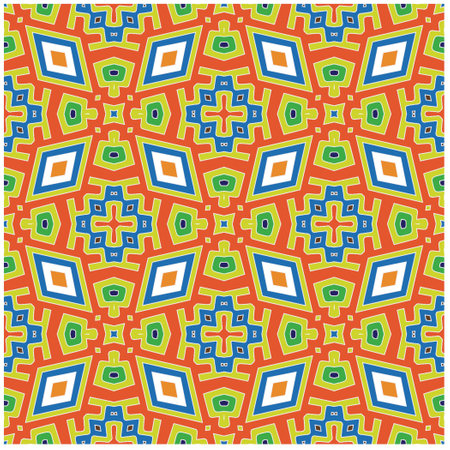 Seamless vector background with repeat pattern.Abstract ethnic rug ornamental seamless...