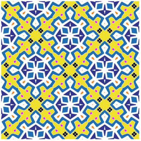 Seamless vector background with repeat pattern.Abstract ethnic rug ornamental seamless...