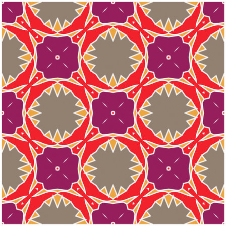 Seamless vector background with repeat pattern.Abstract ethnic rug ornamental seamless pattern.Perfect for fashion, textile design, cute themed fabric, on wall paper, wrapping paper and home decor.のイラスト素材