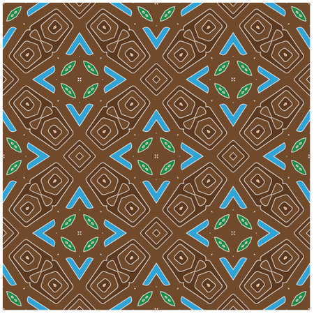 Seamless vector background with repeat pattern.Abstract ethnic rug ornamental seamless...
