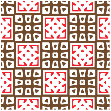 Seamless vector background with repeat pattern.Abstract ethnic rug ornamental seamless pattern.Perfect for fashion, textile design, cute themed fabric, on wall paper, wrapping paper and home decor.のイラスト素材