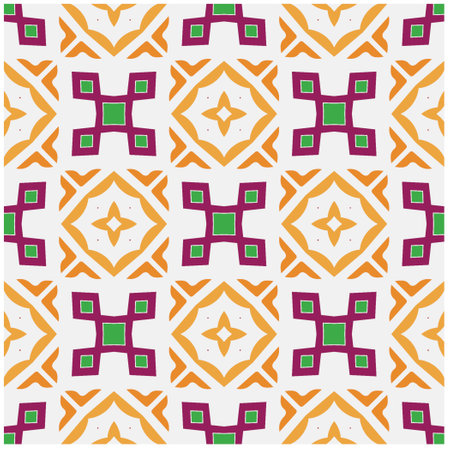 Seamless vector background with repeat pattern.Abstract ethnic rug ornamental seamless pattern.Perfect for fashion, textile design, cute themed fabric, on wall paper, wrapping paper and home decor.のイラスト素材