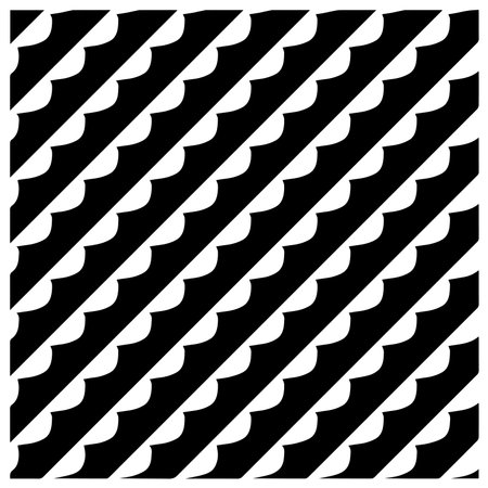 Seamless pattern with abstract shapes. Black and white geometric wallpaper. Repeating pattern for decor, textile and fabric.Abstraction art.のイラスト素材