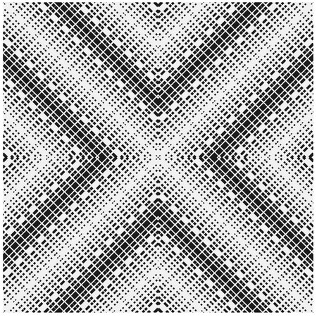 Vector geometric ornament in ethnic style. Seamless pattern with abstract shapes. Black and white geometric wallpaper. Repeating pattern for decor, textile and fabric.Abstraction art.のイラスト素材