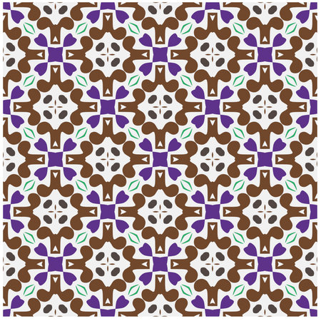 Abstraction art. Seamless vector background with repeat pattern.Oriental style damask floral tile modern lux fabric design textile swatch ladies dress, man shirt all over print block.のイラスト素材