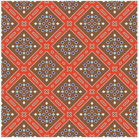 Abstraction art. Seamless vector background with repeat pattern.Oriental style damask floral tile modern lux fabric design textile swatch ladies dress, man shirt all over print block.のイラスト素材