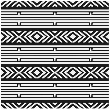 Vector monochrome pattern, Abstract texture for fabric print, card, table cloth, furniture, banner, cover, invitation, decoration, wrapping.seamless repeating pattern.Black and white color.のイラスト素材