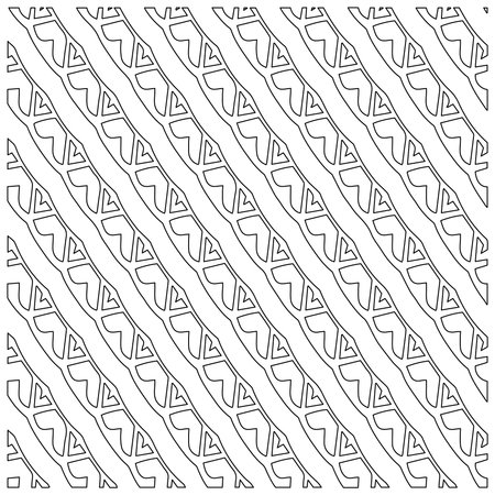 Stylish texture with figures from lines.diagonal pattern. Repeat decorative design.Abstract texture for textile, fabric, wallpaper, wrapping paper.Black and white geometric wallpaper.のイラスト素材