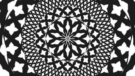 Black and white grunge background.Abstract halftone pattern.Monochrome Repeat Pattern.3D Illustration. 3D rendering.の写真素材