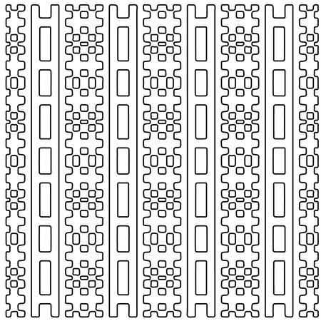 Monochrome ornamental texture with smooth linear shapes, zigzag lines, lace pattern.Abstract...