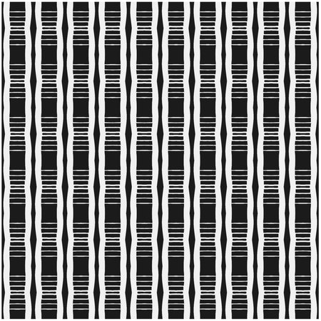 Vector geometric seamless pattern. Ornamental background with abstract shapes. Black and white texture. Abstract background. Repeat design for decor, fabric, cloth.Abstraction art.のイラスト素材